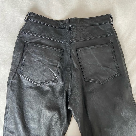 VINTAGE Genuine Leather Trousers -Size 12 NWT - Picture 9 of 12
